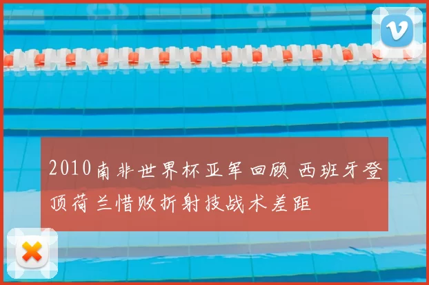 2010南非世界杯亚军回顾 西班牙登顶荷兰惜败折射技战术差距